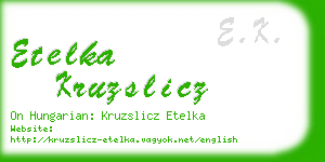 etelka kruzslicz business card